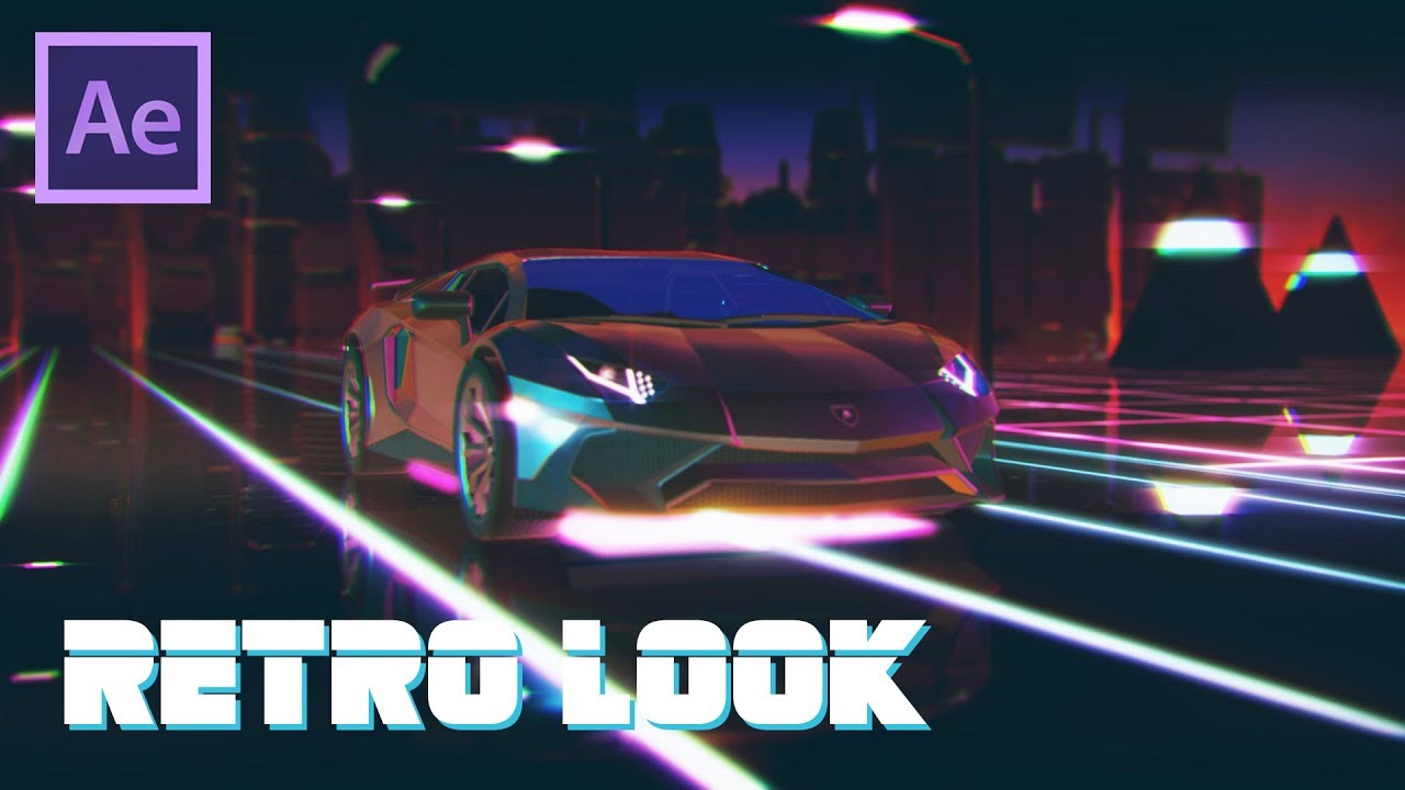 Retro-Cyberpunk-80s-VHS-Tron-Look in After Effects - Speed Edit