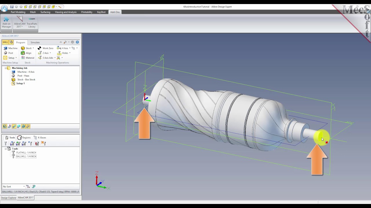 AlibreCAM 2017, 4 Axis Introduction