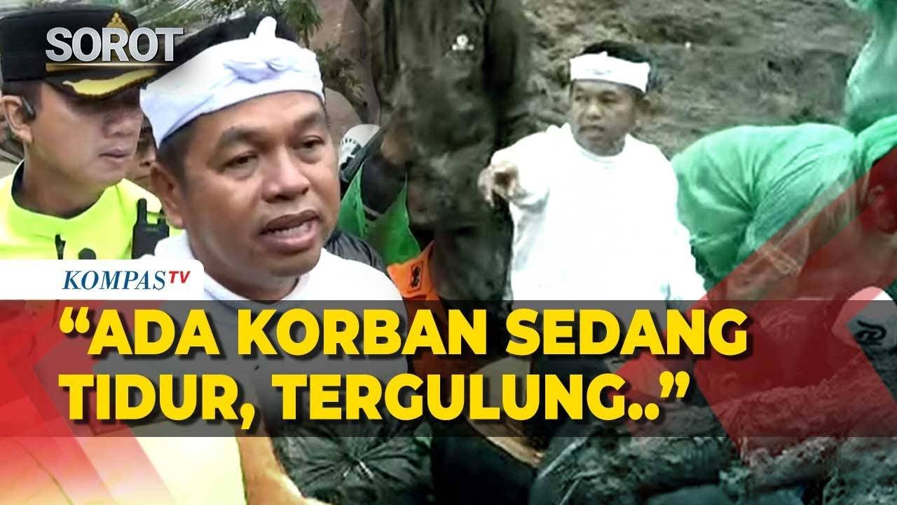 Momen Dedi Mulyadi Terjun Langsung Evakuasi Korban Longsor di Cisarua, Bandung Barat