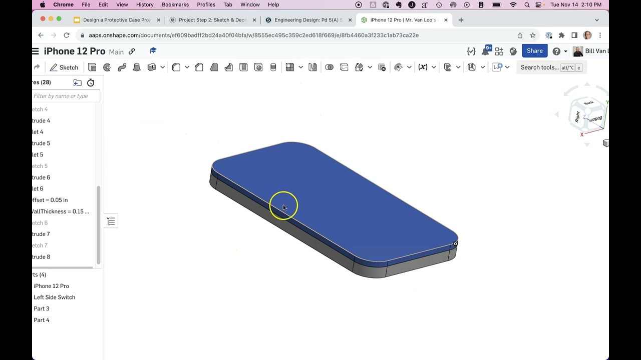 Onshape - Phone Case modeling techniques 2023