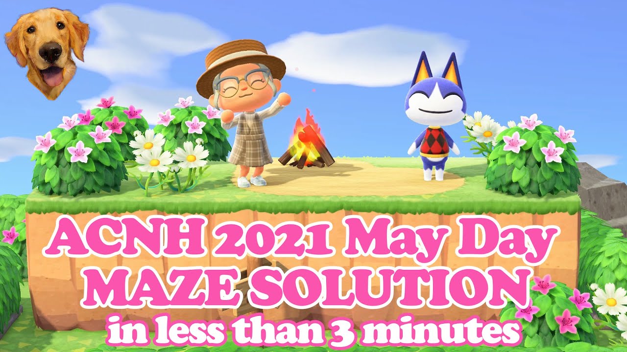 ACNH 2021 MAY DAY ROVERS MAZE SOLUTION in less than 3 minutes