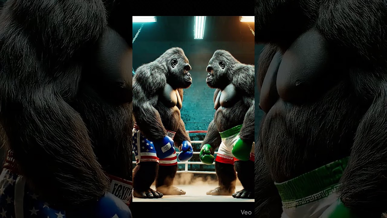 Gorilla Boxing Like a Pro 🥊 | Unreal Street Fight Energy #shorts