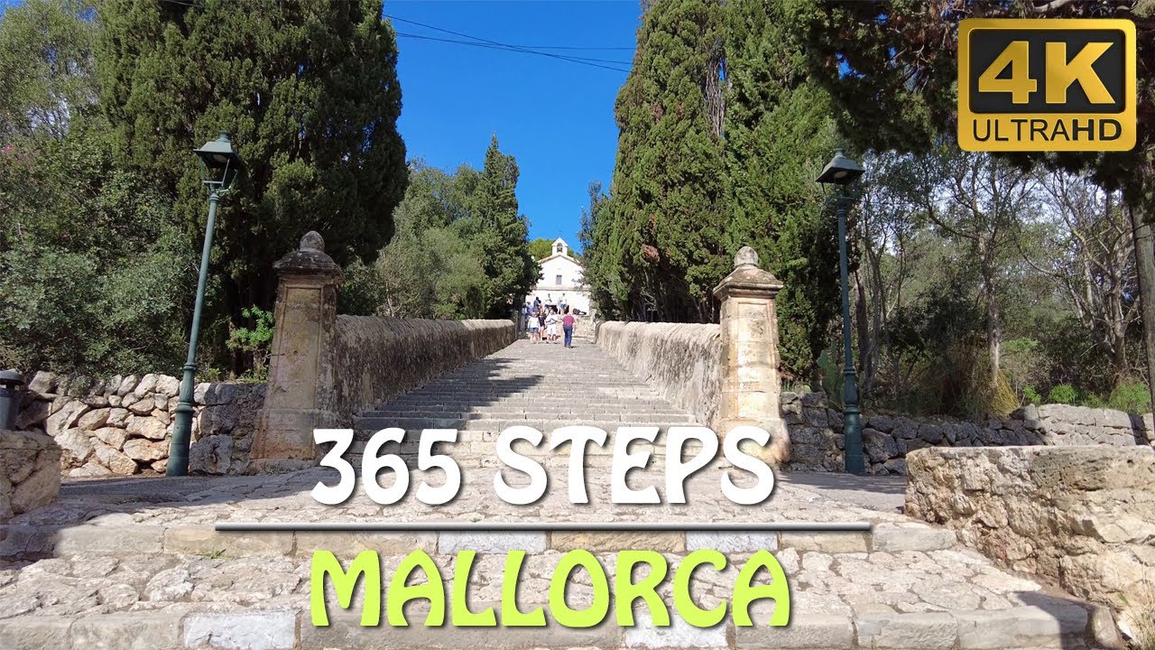 Mallorca | Calvary chapel | Pollença | step by step 10 min up & it is not easy to walk | ASMR | 4K