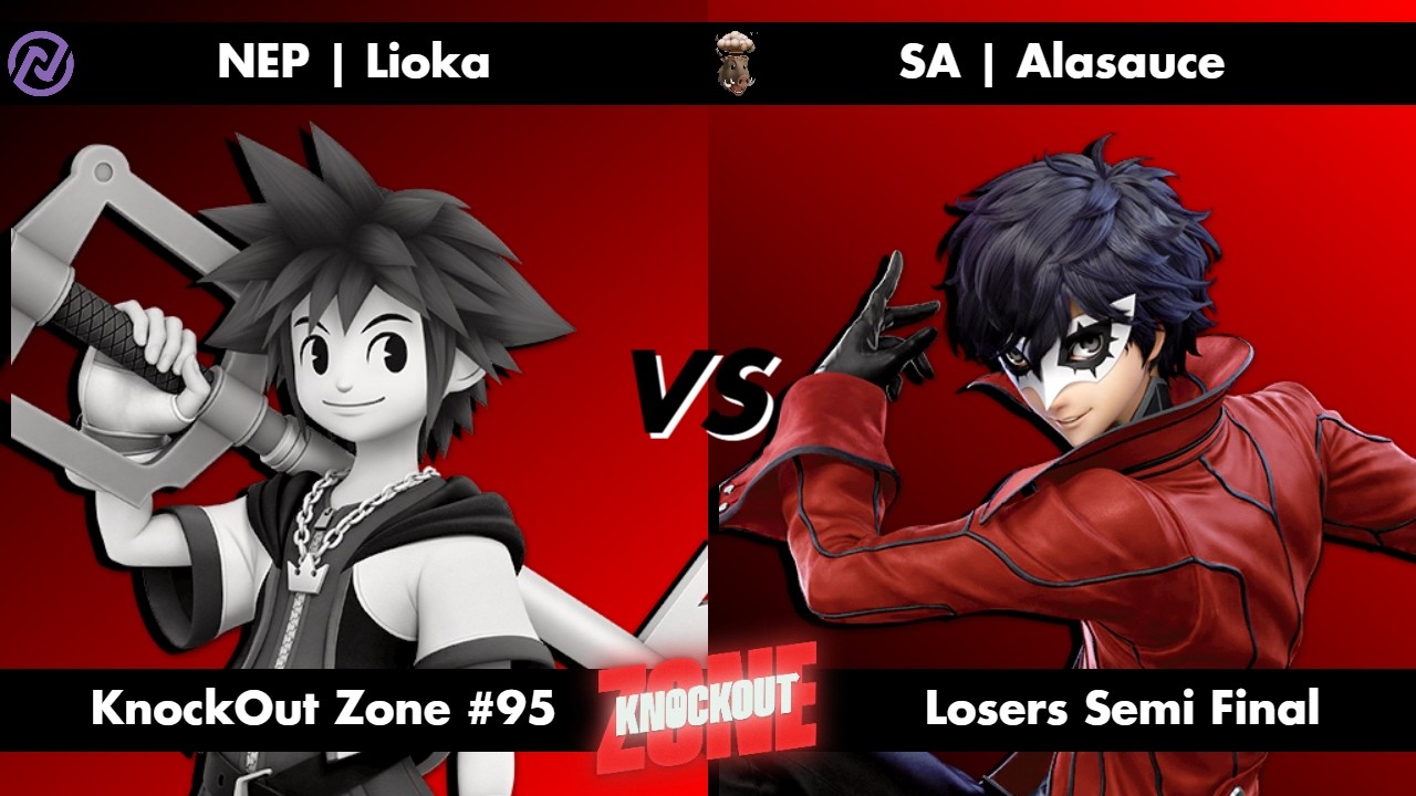 KnockOut Zone #95 - SSBU Losers Semi Final - Lioka (Sora) vs Alasauce (Joker)