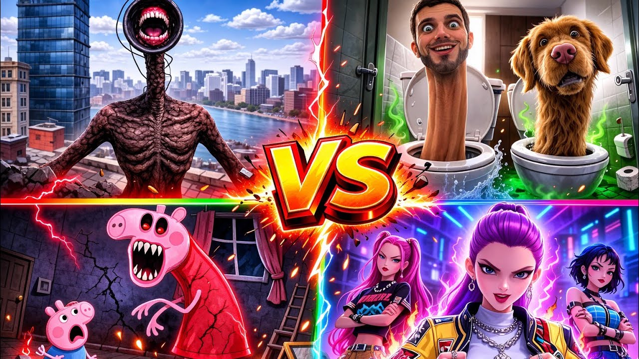 Peppa Pig.ExE 🆚Kpop demon hunter🆚Skibidi Toilet 🆚Siren Head   - Wheel Spin!