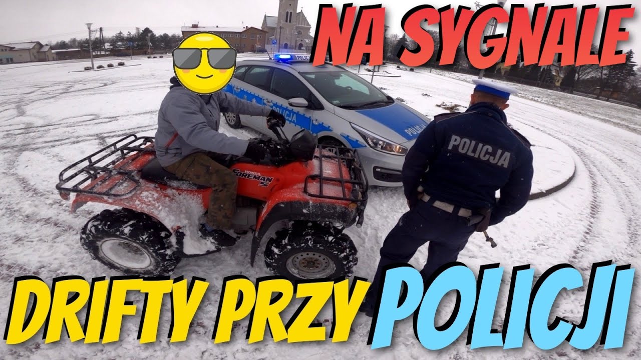 POLICJA nas zatrzymała / Drifty przy policji mogą się skończyć źle / Quad bez tablicy rejestracyjnej