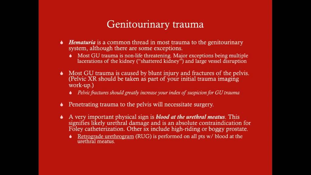 Approach to GU Trauma - CRASH! Medical Review Series