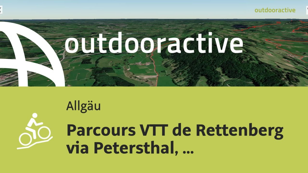 Vid&eacute;o Flyover: Parcours VTT de Rettenberg via Petersthal, Kressen, Mittelberg le 29 juin 2024