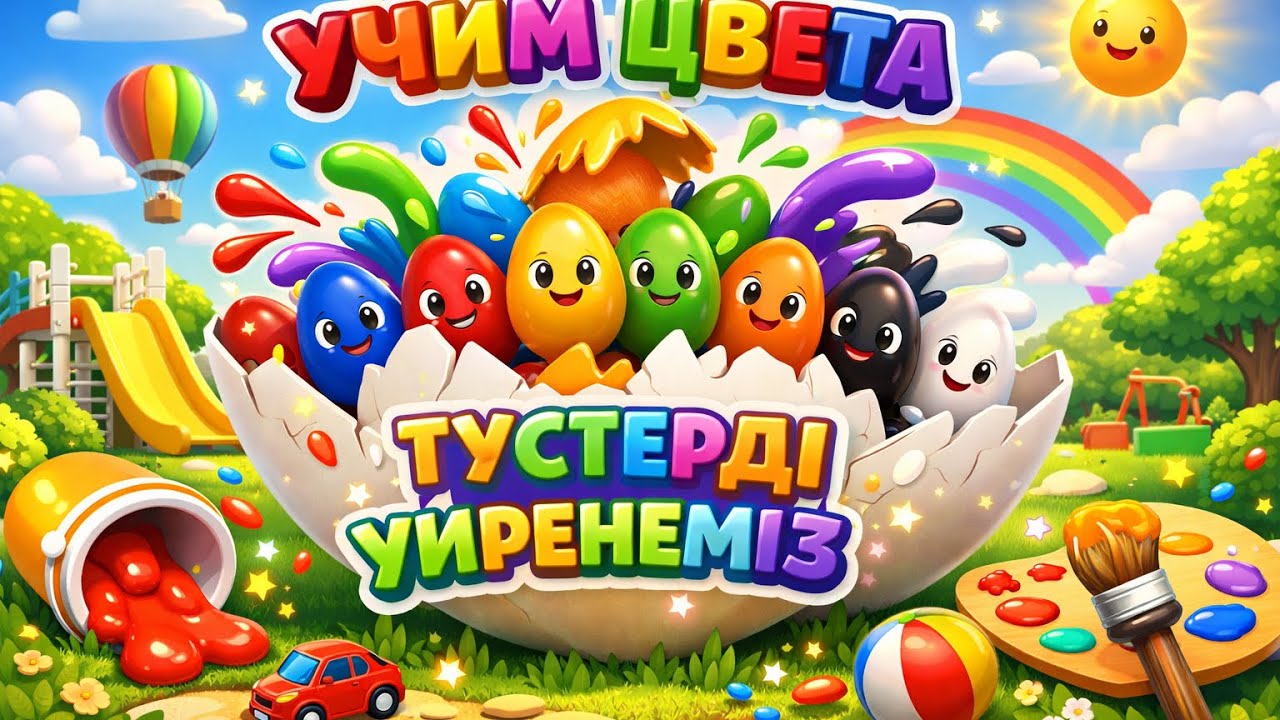 Түстерді үйренеміз 🥚🌈 | Учим цвета | Colors