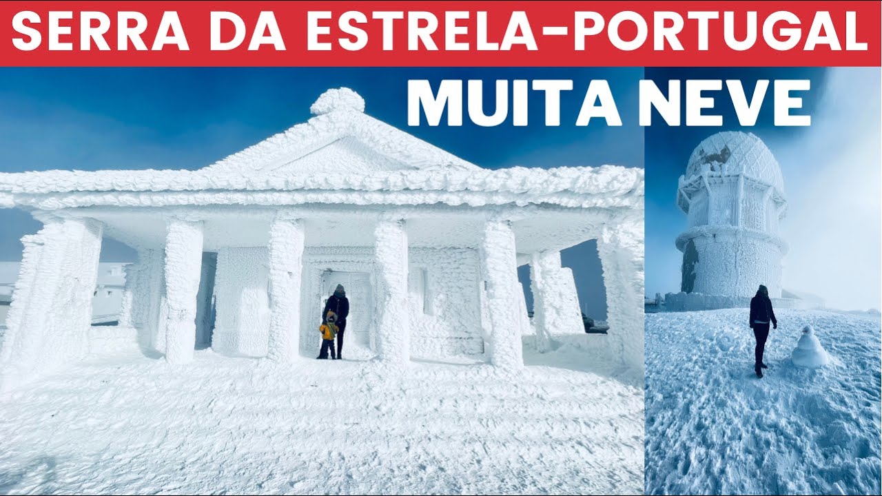 NEVE EM PORTUGAL ❄️🥶SERRA DA ESTRELA, TUDO CONGELADO, MUITA NEVE⛄️ 🇵🇹