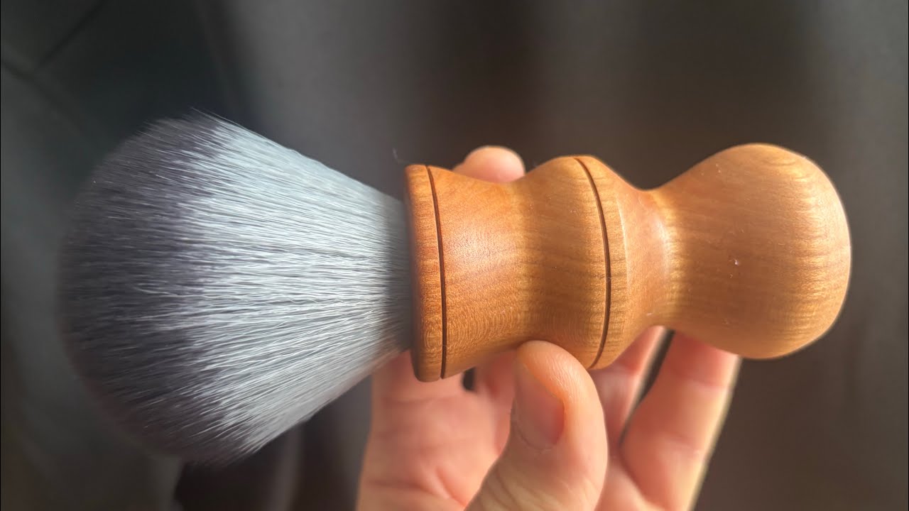 Cherrywood Shave Brush On The New Lathe