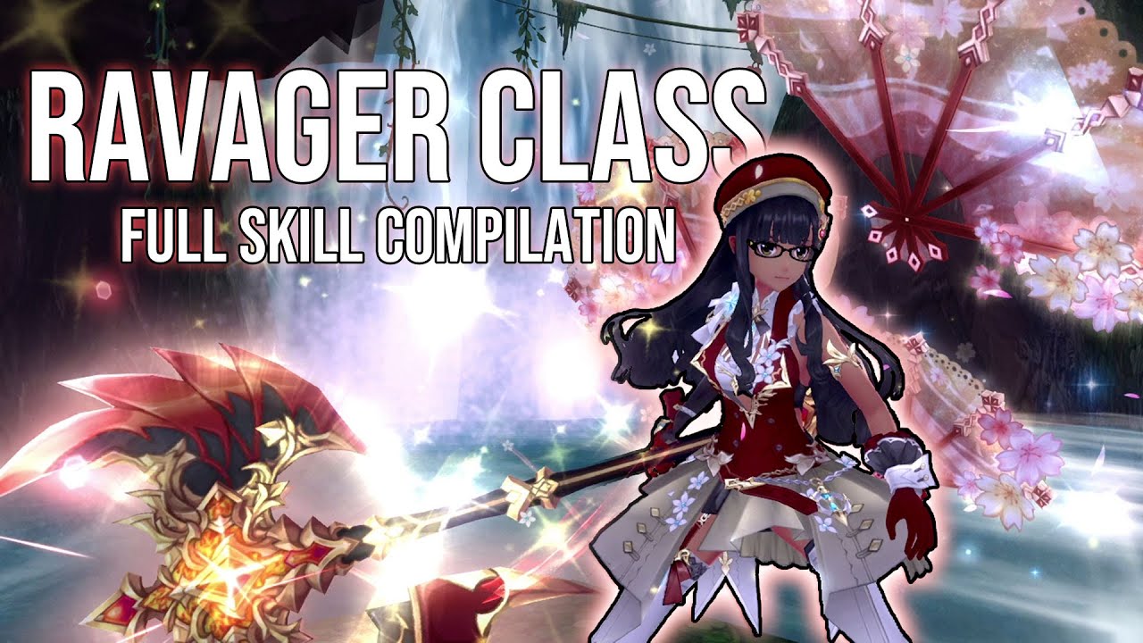 Aura Kingdom - Ravager Class All Skills & Combos