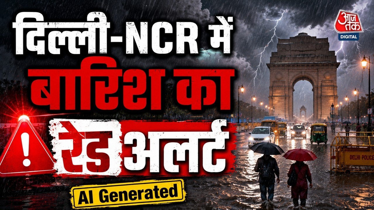 Delhi-NCR Rain Red Alert LIVE Updates: दिल्ली-एनसीआर में बारिश का रेड अलर्ट जारी | IMD | Aaj Tak