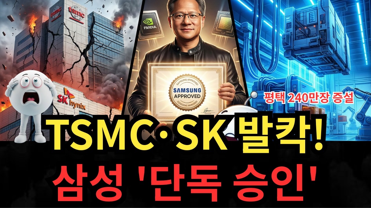 TSMC·SK 발칵! 젠슨황, 삼성 '단독 승인' 폭탄 선언    평택 240만장 싹쓸이 증설