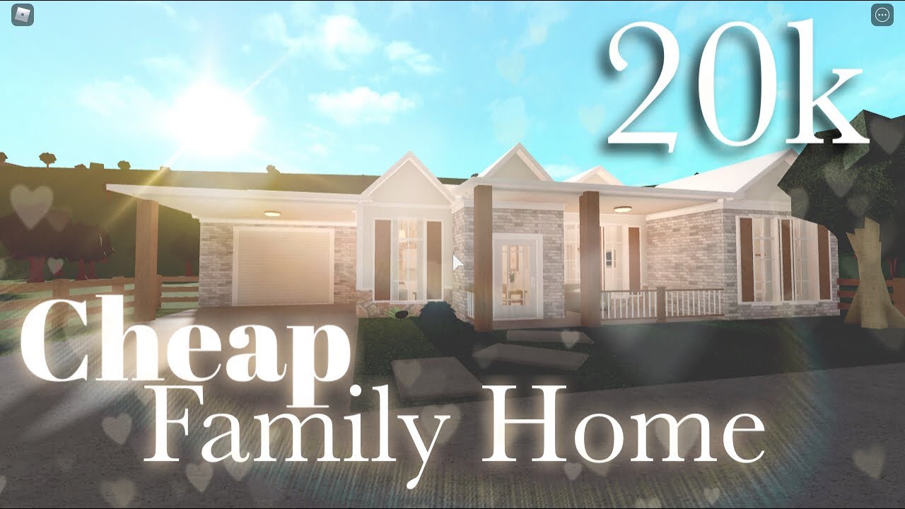 20k Cheap Family Home - No Gamepasses - Bloxburg Speedbuild