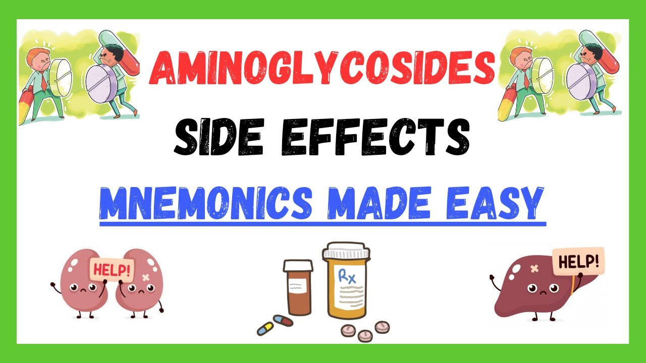 Aminoglycosides adverse effects, antibiotics mnemonics, pharmacology mnemonics, mnemonics made easy