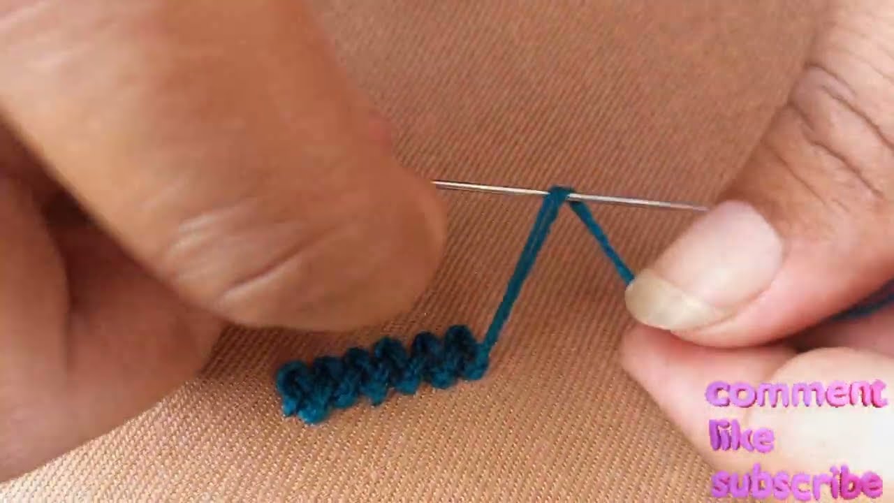 Hand embroidery work||Border embroidery stitch||Basic embroidery stitches||Simple&easy stitch