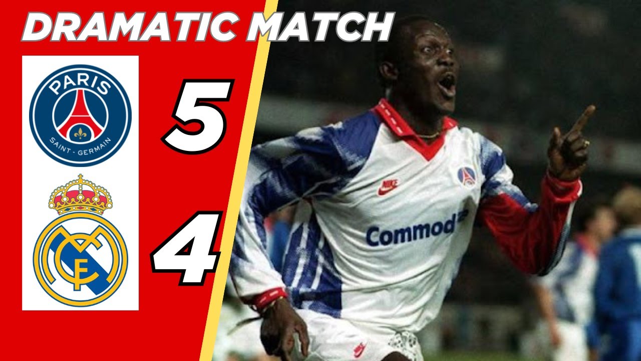 PSG vs Real Madrid 5-4 | UEFA Cup 1992-1993 Quarter-finals | Extended Highlights