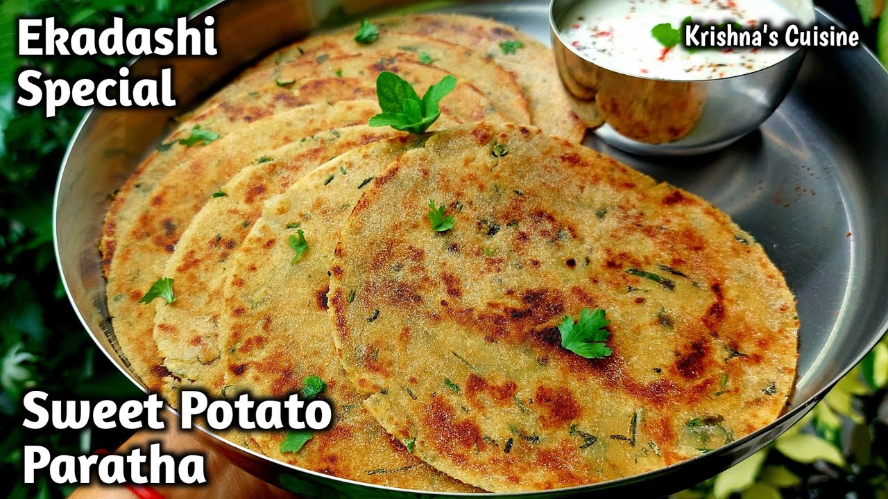Ekadashi Special Sweet Potato Paratha || Sweet Potato Paratha || Krishna's Cuisine #sweetpotato