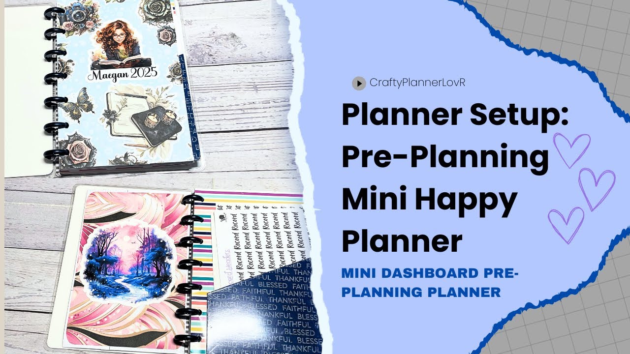 New Planner Setup: Pre-Planning 2025-2026 Mini Dashboard Happy Planner