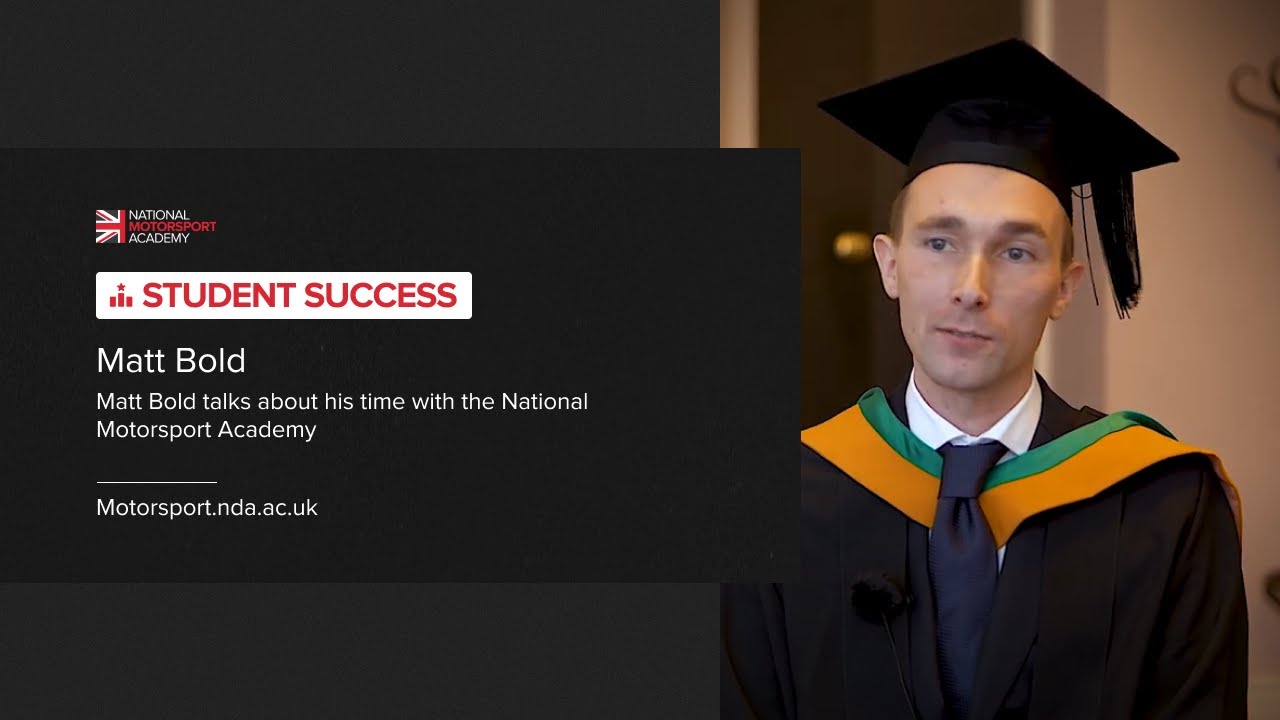 NMA Student Success: F1 Engineer, Matt Bold