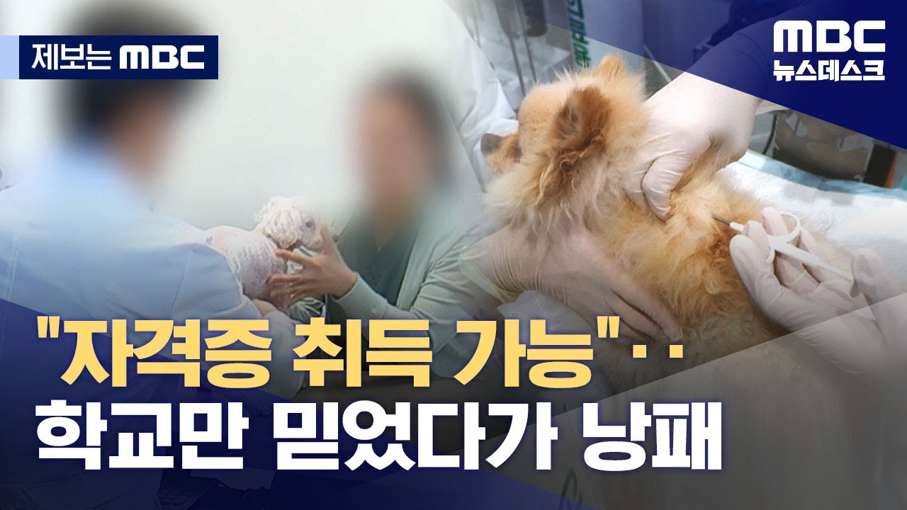 [제보는MBC] '동물보건사' 될 수 있다더니‥학교만 믿었다가 '낭패' (2024.02.15/뉴스데스크/MBC)