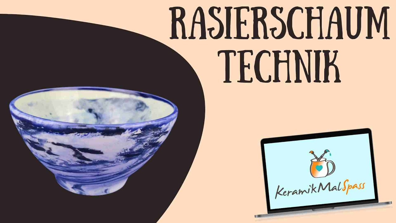 Rasierschaum Technik bei KeramikMalSpass