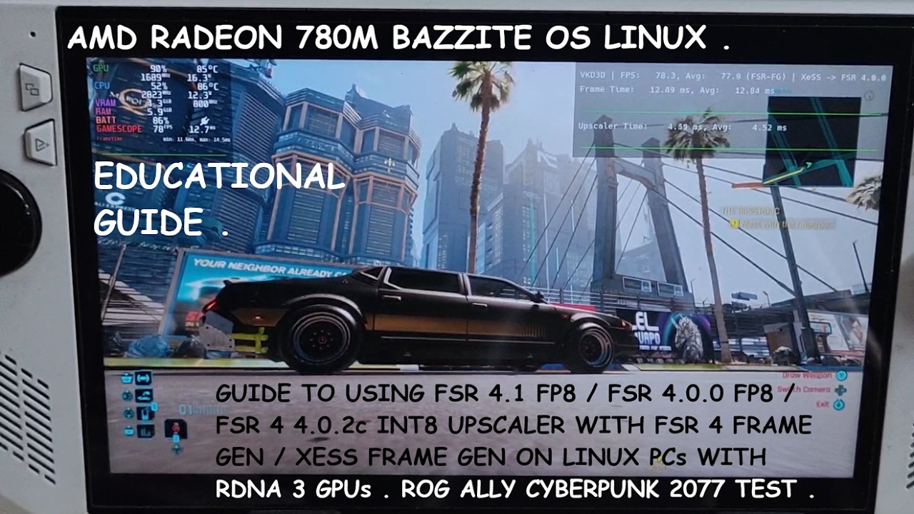 Настройка графического процессора AMD FSR 4.1 FP8 / FSR 4.0 FP8 / FSR 4 INT8 Upscaler и генерации...
