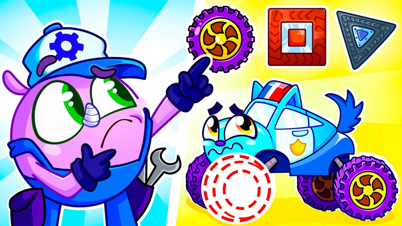 🚓 Wheels On The Police Car🚨+ More Fun Songs for Kids 🎶 TinyTracks TV