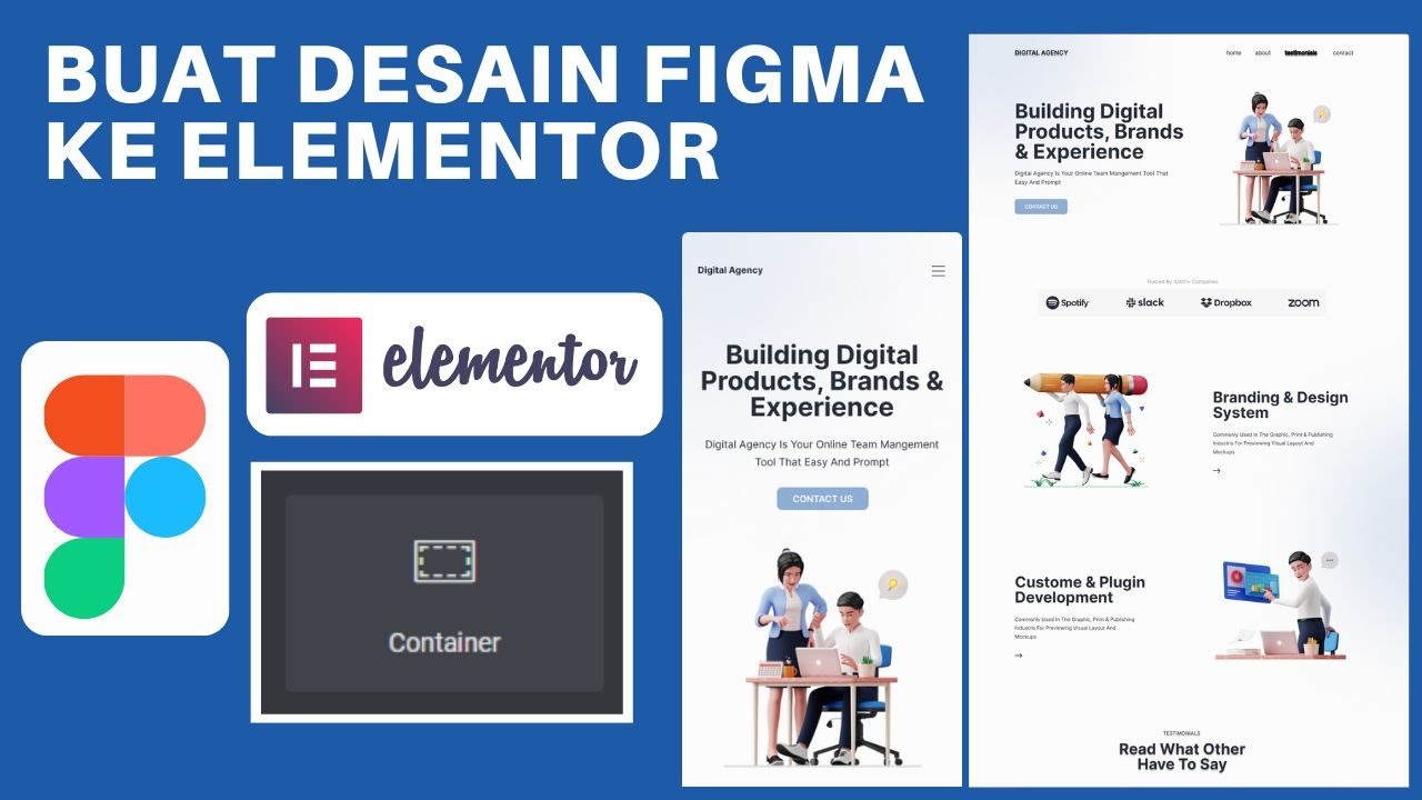 Full Figma To Elementor With Container - Merubah Dari Desain Figma Ke Elementor