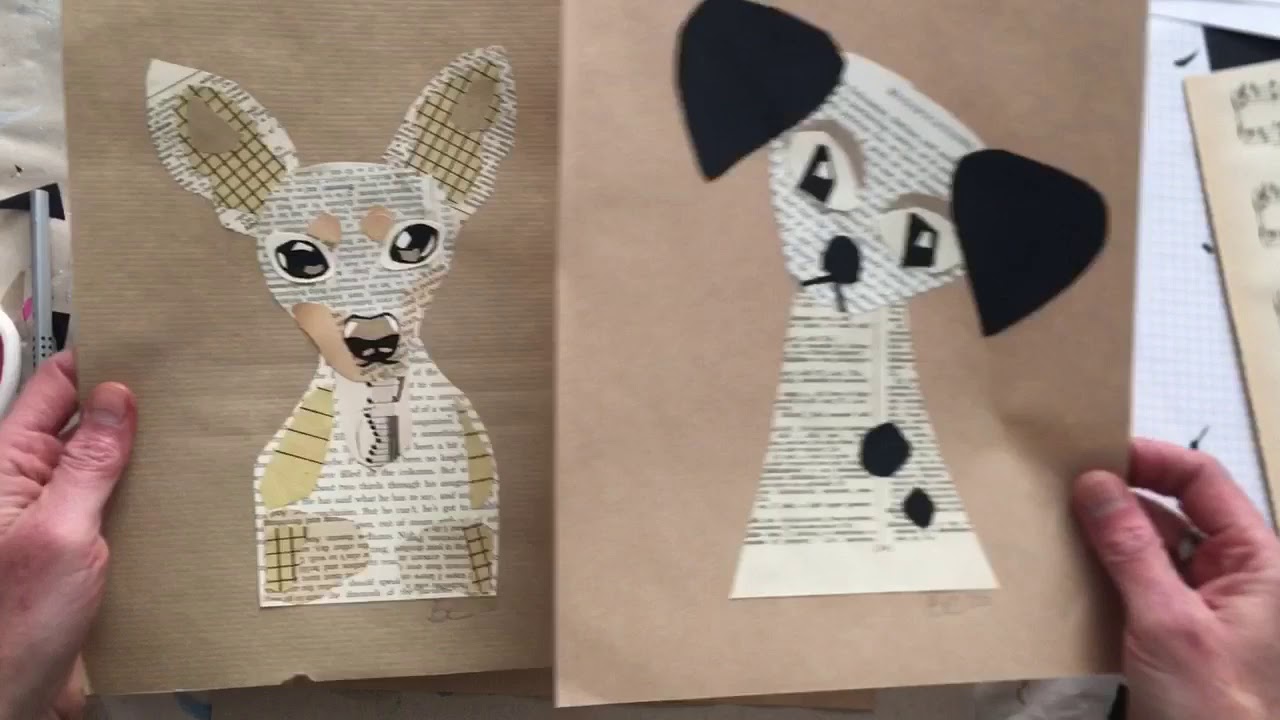 Denise Fiedler-Inspired Book Paper Collage