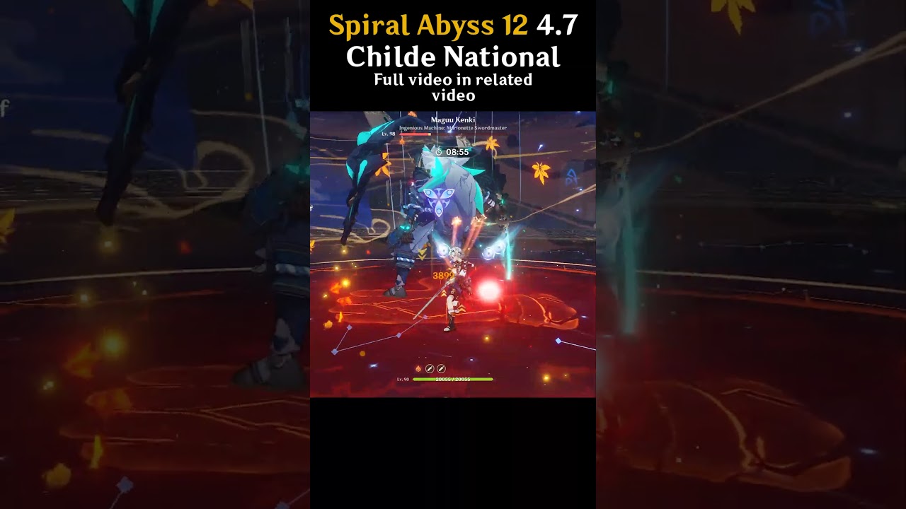 Spiral Abyss 12-2 (4.7) Childe National ! #genshin #genshinimpact #hoyocreators #childe