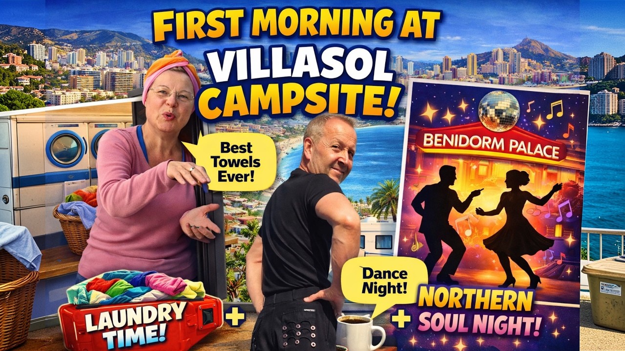 Our first morning at Villasol Campsite in Benidorm and we’re straight into van life mode! ☀️🚐