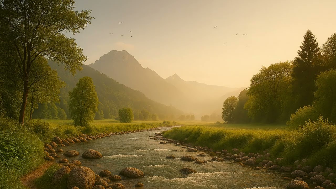 Swiss Morning Ambience – 4 Hours of Birds, River Sounds & Gentle Nature (STEREO)