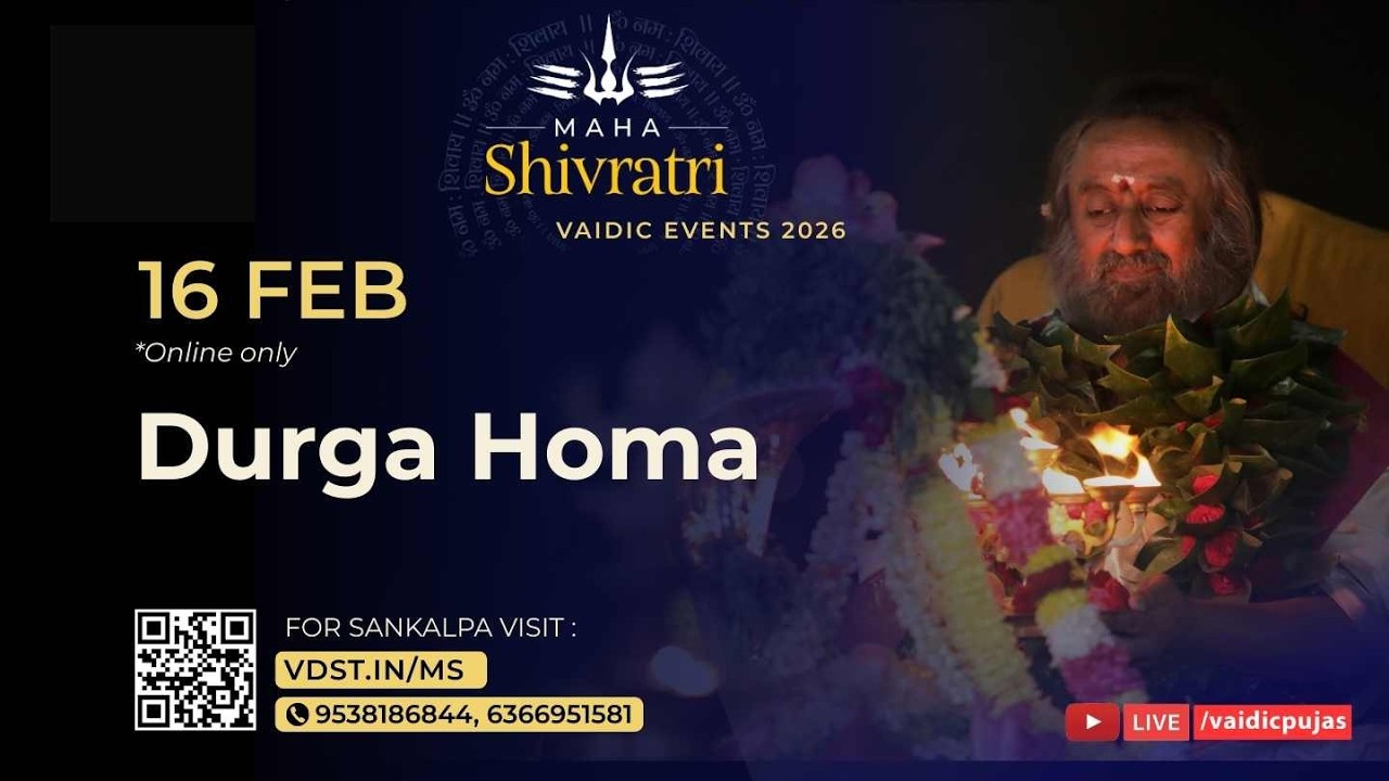 Durga Homa | 16 Feb 2026 | Live From VDS Bangalore Ashram
