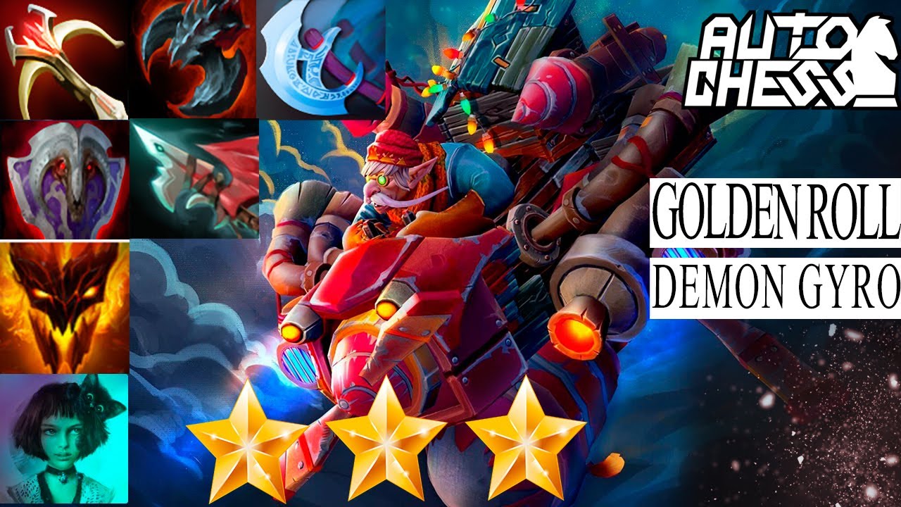 Dota auto chess - Golden roll best gyro in the world