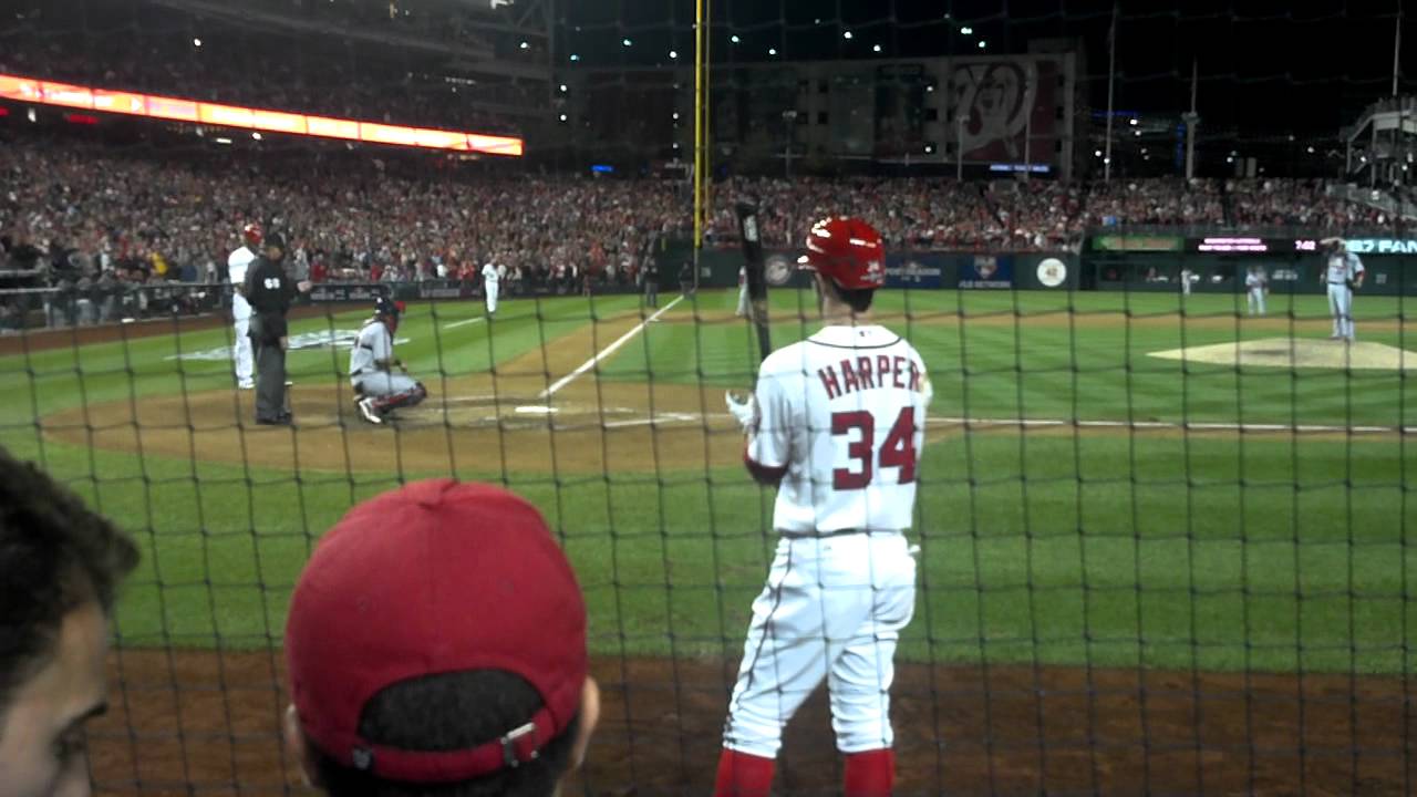Washington Nationals Jayson Werth Walk Off HR NLDS Game 4 (Full At-Bat From Front Row)