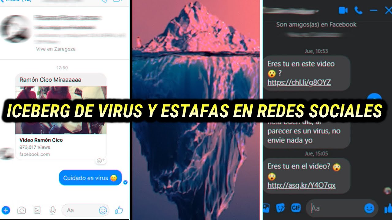 El iceberg de los virus y estafas en redes sociales