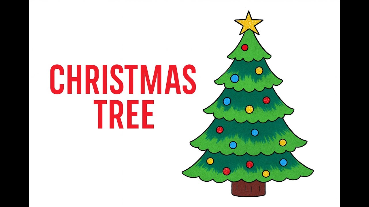 Christmas Tree Coloring – Relaxing & Easy Drawing for All Ages 🎄✨