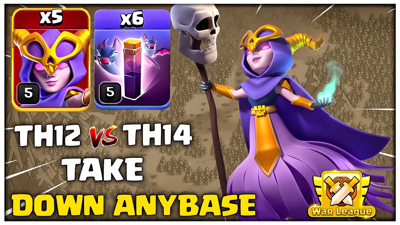 Th12 vs Max TH14 ! Try This Most Powerful TH12 Army for CWL - Clash of Clans