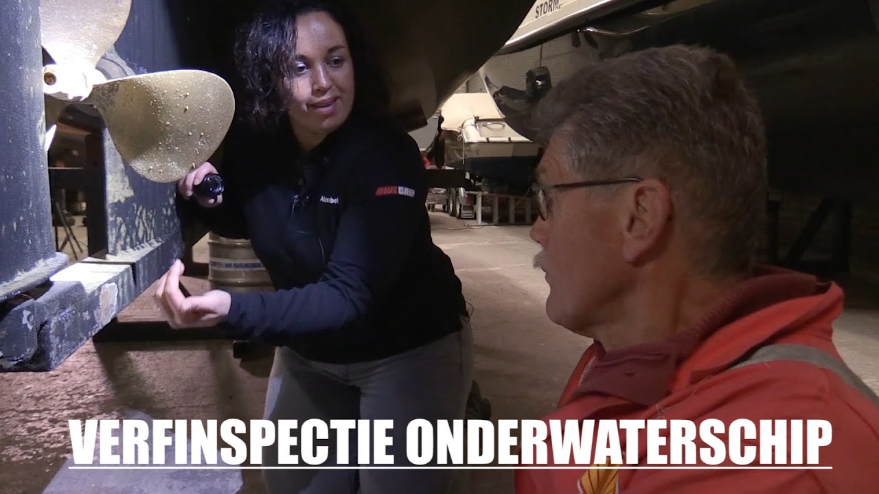 VERFINSPECTIE onderwaterschip Stalen motorboot