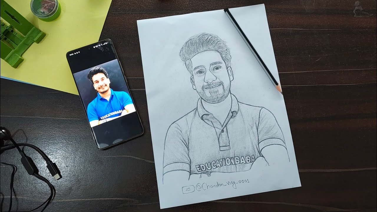 Aaj Mai Aditya Sir Ka Sketch Banaye.Education Baba.|New Vlog 😎