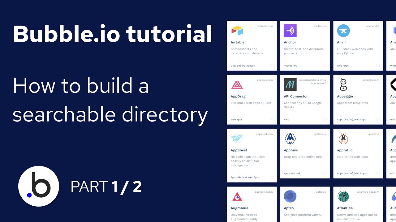 How To Build A Nocode Searchable Directory On bubble io