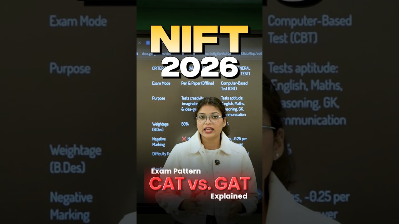 NIFT Exam Pattern 2026: CAT vs. GAT Explained #nift #fashiondesign #niftentranceexam