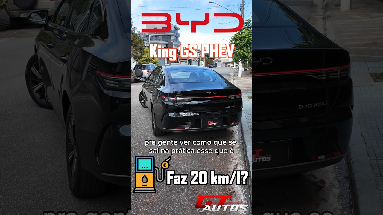Consumo do BYD King GS h&iacute;brido plug-in na cidade! #shorts
