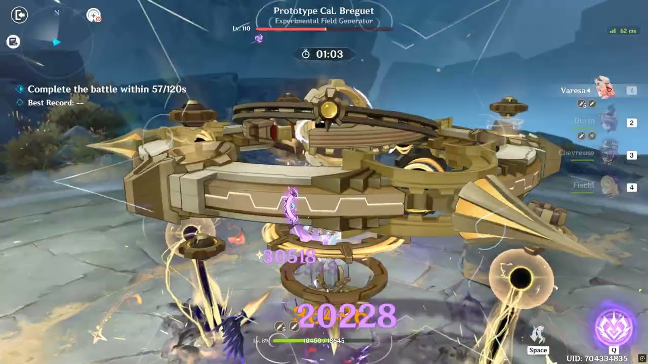 Genshin Impact Stygian Onslaught Dire Luna III 5cost Varesa Overload vs Experimental Field Generator