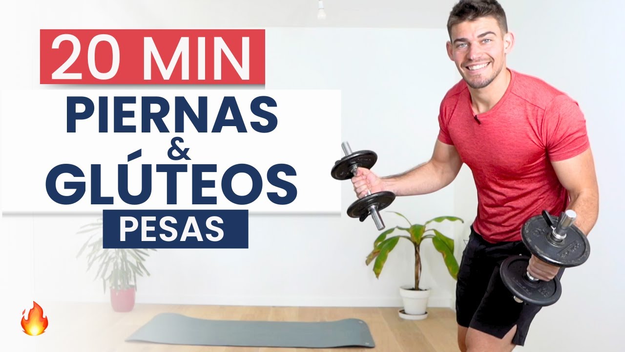 🔥 Los MEJORES EJERCICIOS con PESAS para PRINCIPIANTES - Ejercicios TREN INFERIOR con pesas/mancuerna