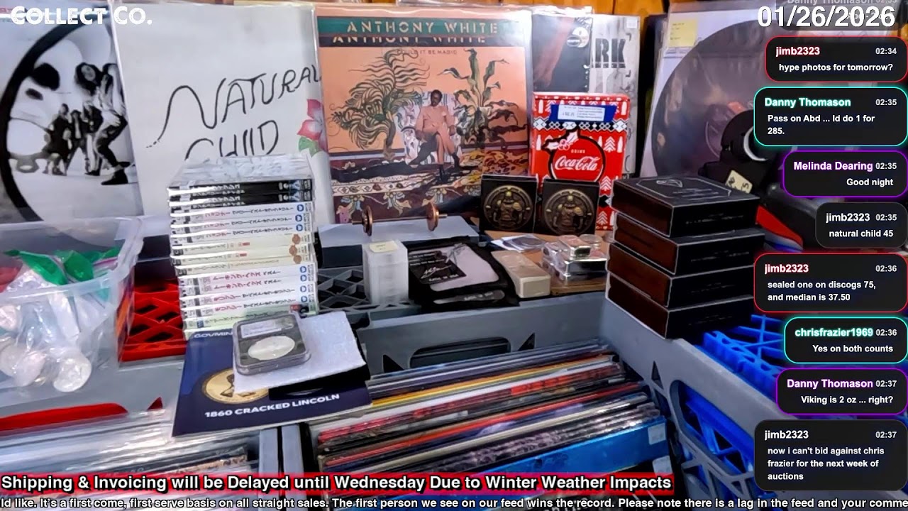 LIVE Vinyl Record Sale (Monday, 01/26/2026)