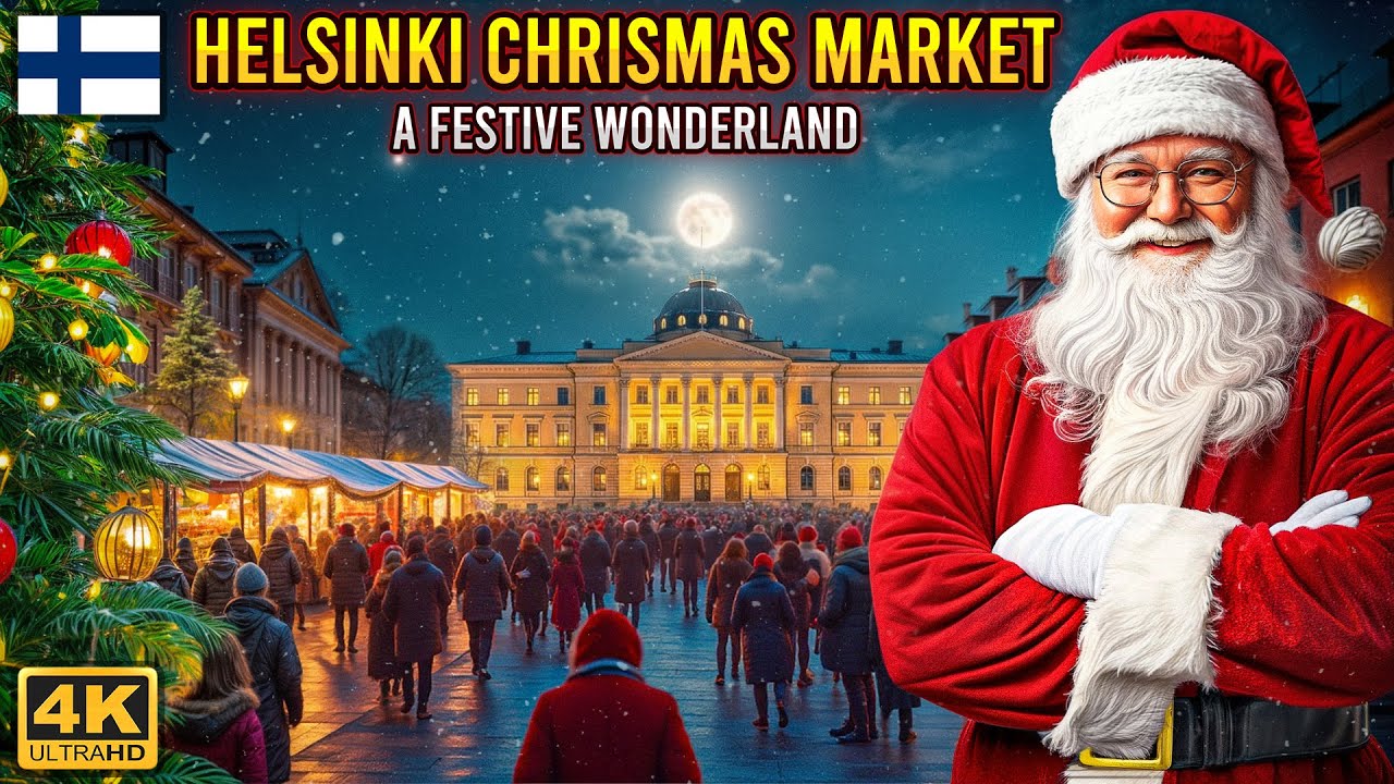 Helsinki Christmas Market Walk | Finnish Traditions, Extreme Cold Condition!