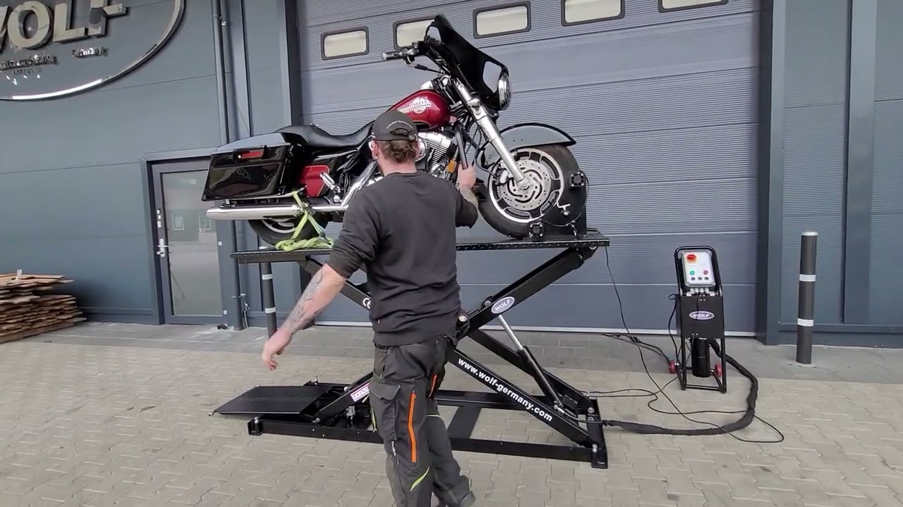 Motorrad Hebebühne 500kg Wolf-Germany Werkstattausrüstung ® GmbH